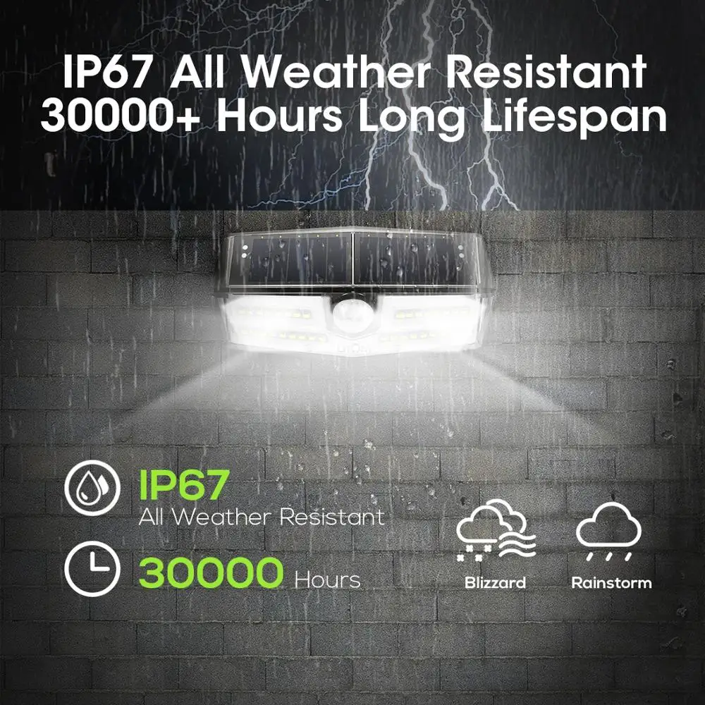 2 упак./лот LITOM 40 LED Солнечный Свет Открытый датчик движения огни 24.5%