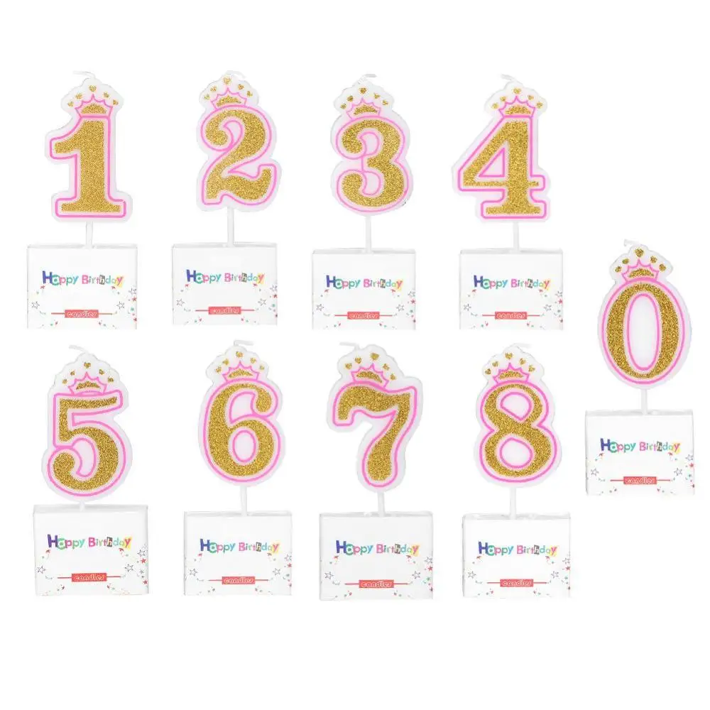 Щепка Корона Стразы образуют цифру свечи 0 9 для детей взрослых мальчиков и