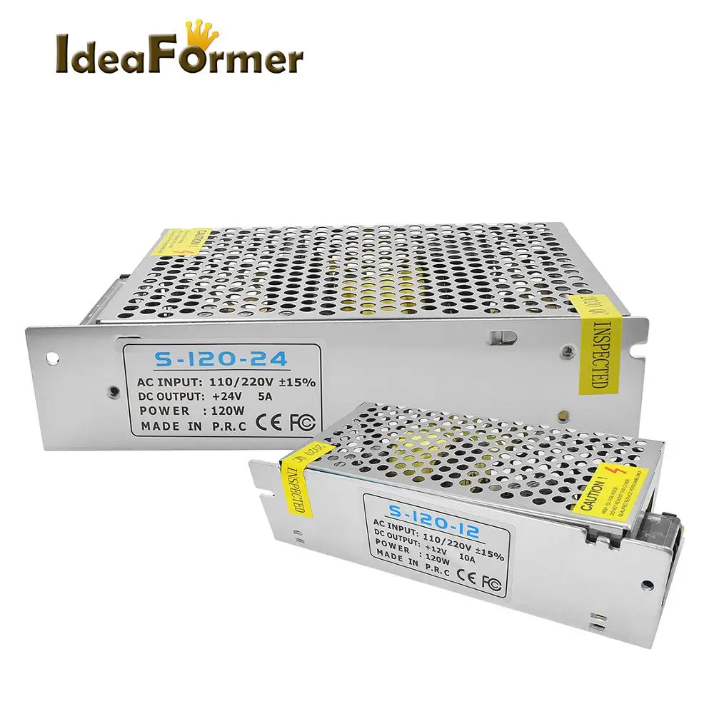 3D переключатель принтера Питание адаптер трансформаторы S 120 12 10A 120W 100V 265V AC к DC 12V