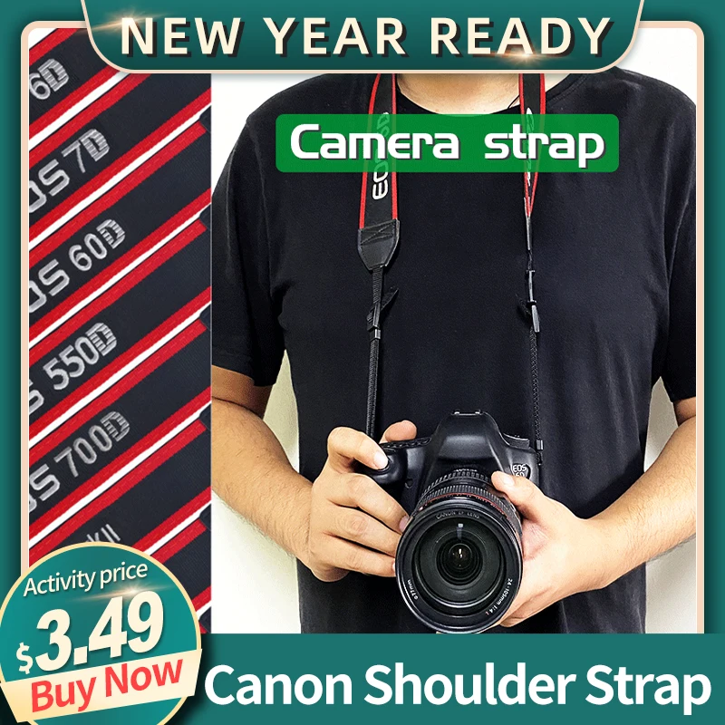 

Shoulder Neck Strap for Canon EOS 5D/6D Mark II III 550D 70D 60D 7D 700D 650D 600D 550D 80D 500D 100D 1100D 1200D Digital Camera