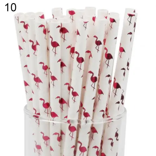 10 25 шт одноразовые полосатые соломинки в форме сердца, бумажные соломинки для питья, вечерние расходные материалы, посуда для напитков, барные инструменты для дня рождения, свадьбы - Цвет: 10