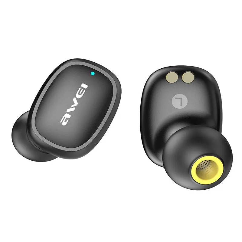 AWEI TWS 5 0 Bluetooth наушники настоящие беспроводные Беспроводная зарядка гарнитура с