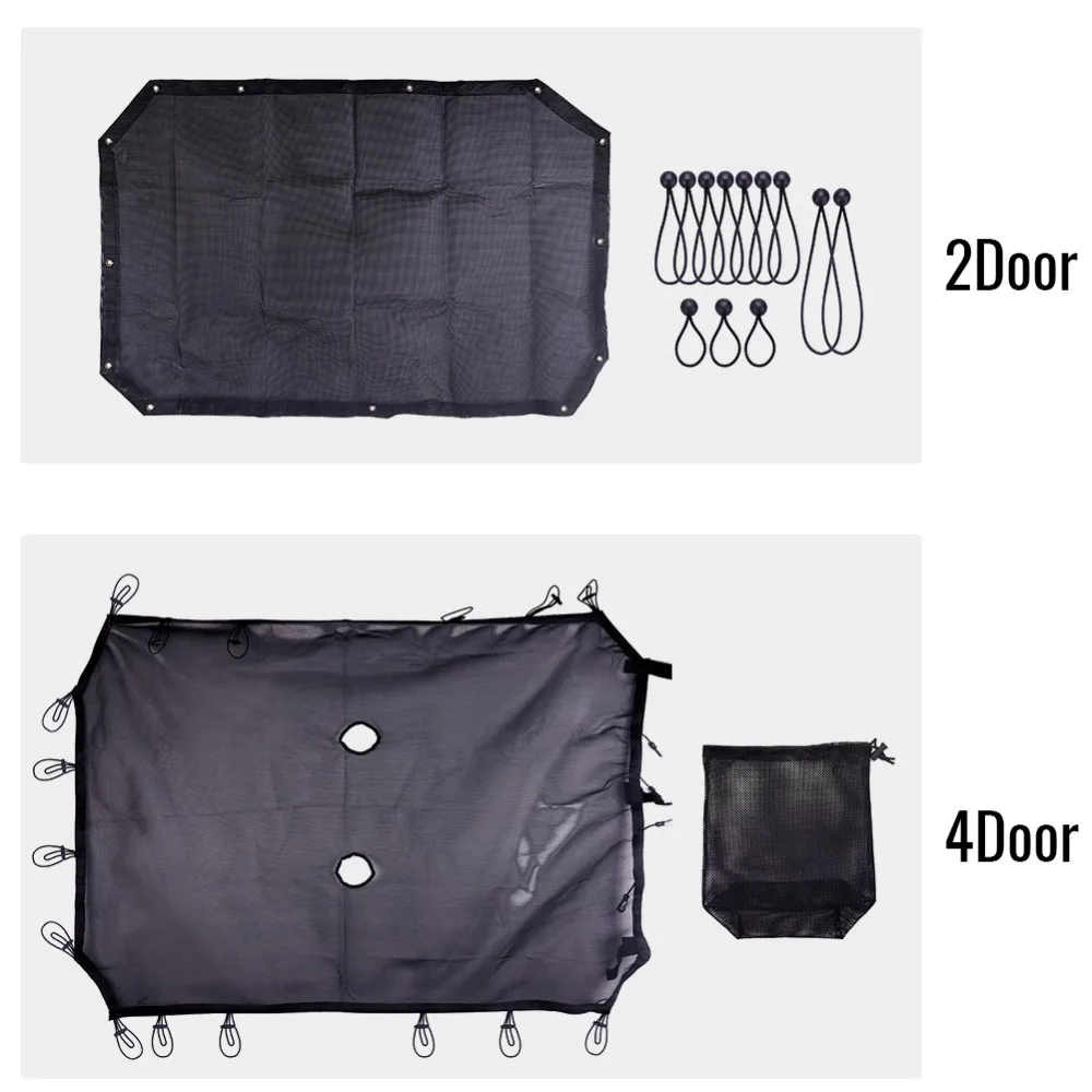 Mesh Sunshade Fit for Jeep 2007- Jeep Wrangler JK JKU Jeep JK Front Shade Plain Protection Heat Shield Windshield Visor
