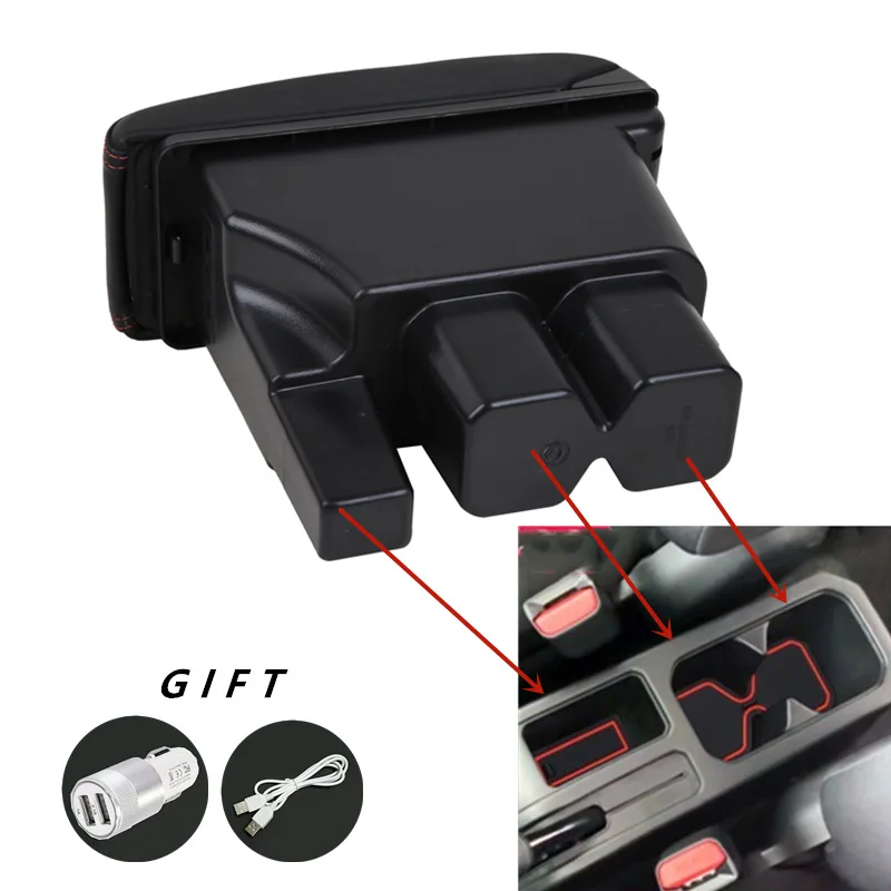 Подлокотник для Suzuki Jimny JB74 2020 2019 2018 2017 2021 Автомобильные запчасти для модернизации хранения интерьера детали USB LED аксессуары.