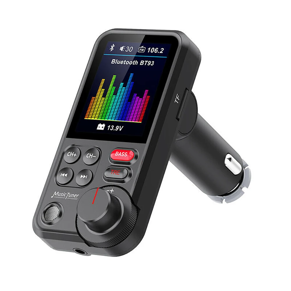 1.8" Wireless Car Bluetooth FM Transmitter Aux Supports QC3.0 Charging Treble and Bass Sound Music Player Rear View Camera | Автомобили