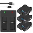 Аккумулятор на 1680 мА  ч для GoPro Hero 5 6 7 AHDBT-501 AHDBT501 Аккумулятор Akku + зарядное устройство с 2 слотами USB для GoPro 5 6 7 Hero5 AHDBT 501