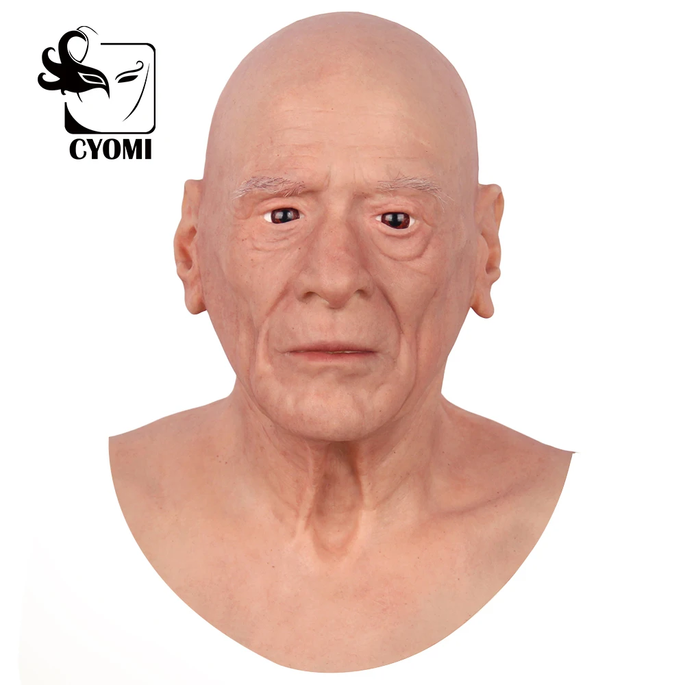 CYOMI Old Deas хорошее качество Реалистичная силиконовая маска на голову для Хэллоуина