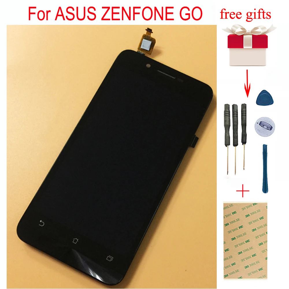 ЖК-дисплей для ASUS ZENFONE GO ZC500TG, сенсорный ЖК-экран Z00VD, дигитайзер ZC500TG, ЖК-дисплей, панель Z00VD, ЖК-сборка с рамкой