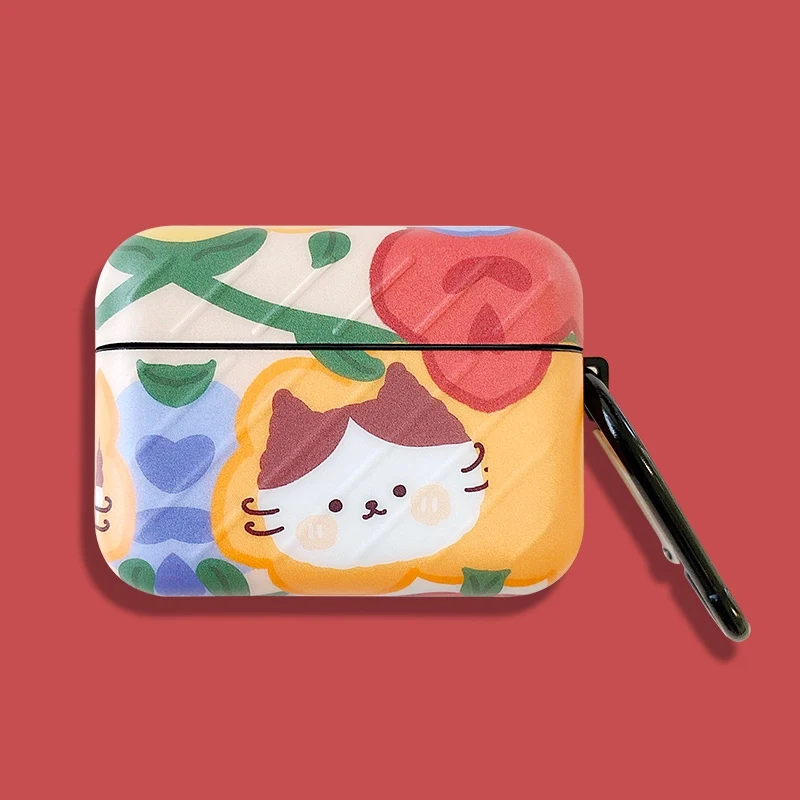 Картина кошки чехол s для AirPods Pro 3 мягкие мультфильм милый медведь наушники IPad Air