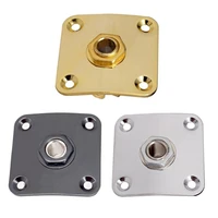 lp electric guitar accessories 35x35mm electric guitar square jack plates cover metal output input jack cover plate