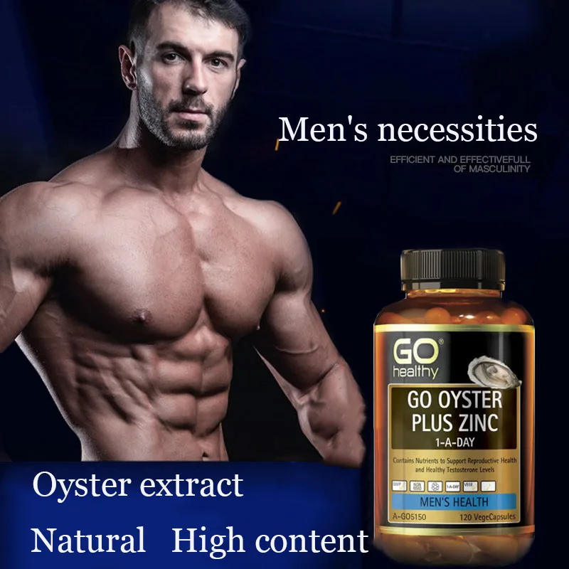 

NewZealand Go Healthy Oyster Zinc Supplement 120 Capsules for Men Health Vitality Immune Support Sexual Reproductive Wellbeing