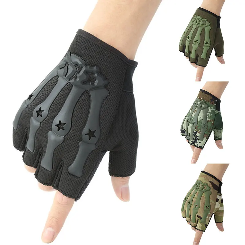 

Classic Tactical Gloves Anti-Skid Half Finger Gloves Outdoor Sports Camouflage Mittens Military Army Fingerless Gloves 1 Pairs