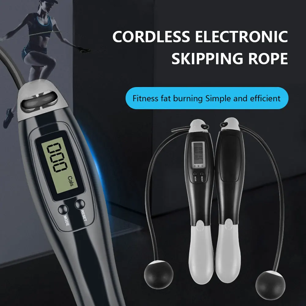 

Cordless Jump Ropes Smart Electronic Digital wireless Skip Rope Calorie Consumption Fitness Body Building Exercise Jumping Rope