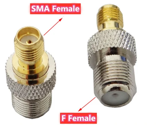 10PCS Copper F type female jack to SMA Female Jack adapter Connector High Quanlity