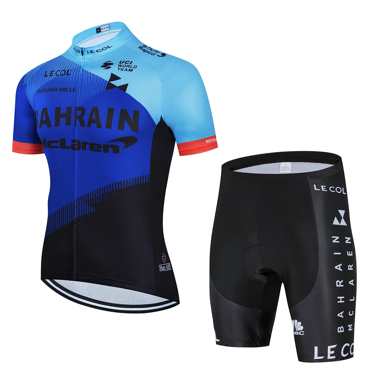

New 2020 BAHRAIN Short sleeve cycling jersey 19D bike shorts set Ropa Ciclismo Men Summer Sportswear Cycling clothing Quick-dry