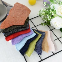korean fashion gold and silver knitted womens socks summer trend breathable thin color bright high quality cool socks