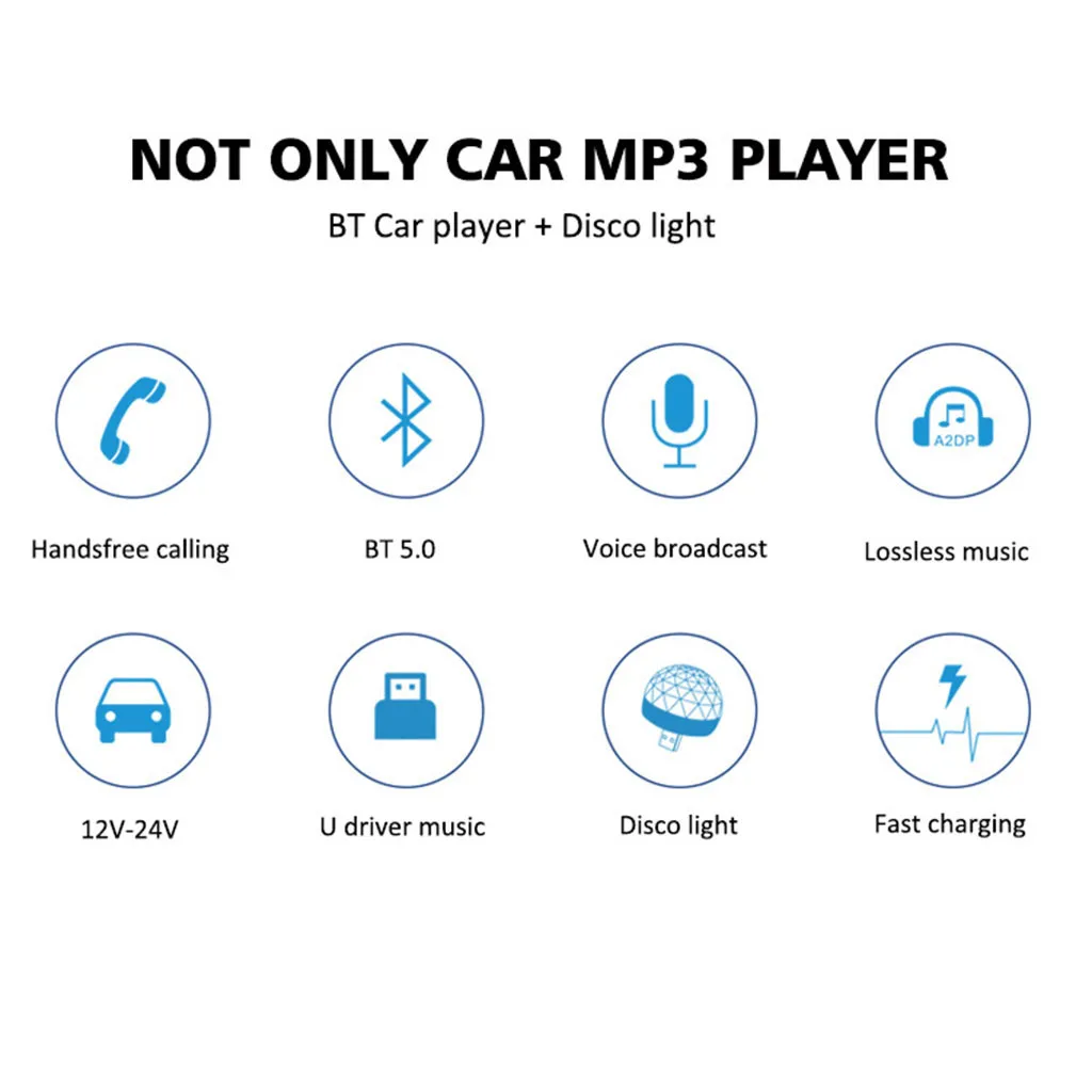 Автомобильный комплект для дискотеки BT с MP3-плеером 2USB-порта ресивер громкой