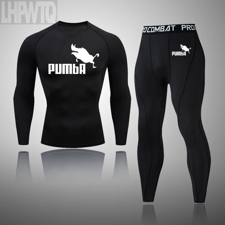 

Men's Thermal Underwear Underpants Kit Sports Compression Clothing Tracksuit For Men Fitness Slim Joggers Base Layer Set Long