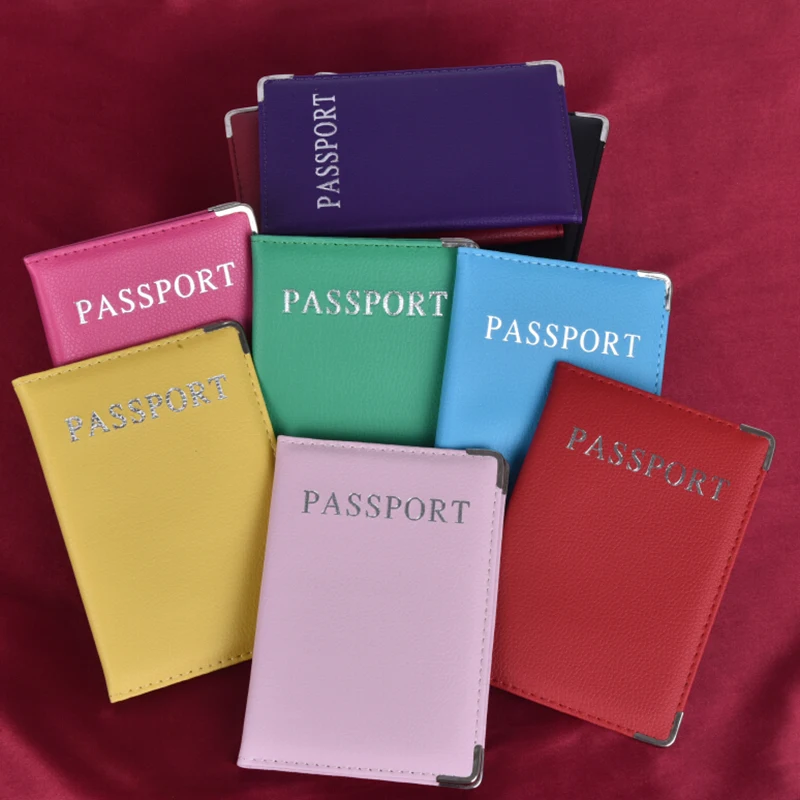 

Casual PU Leather Passport Covers Men Women Passport Business Holder wallet Case ID Bank Credit Card Bag Travel Accessories