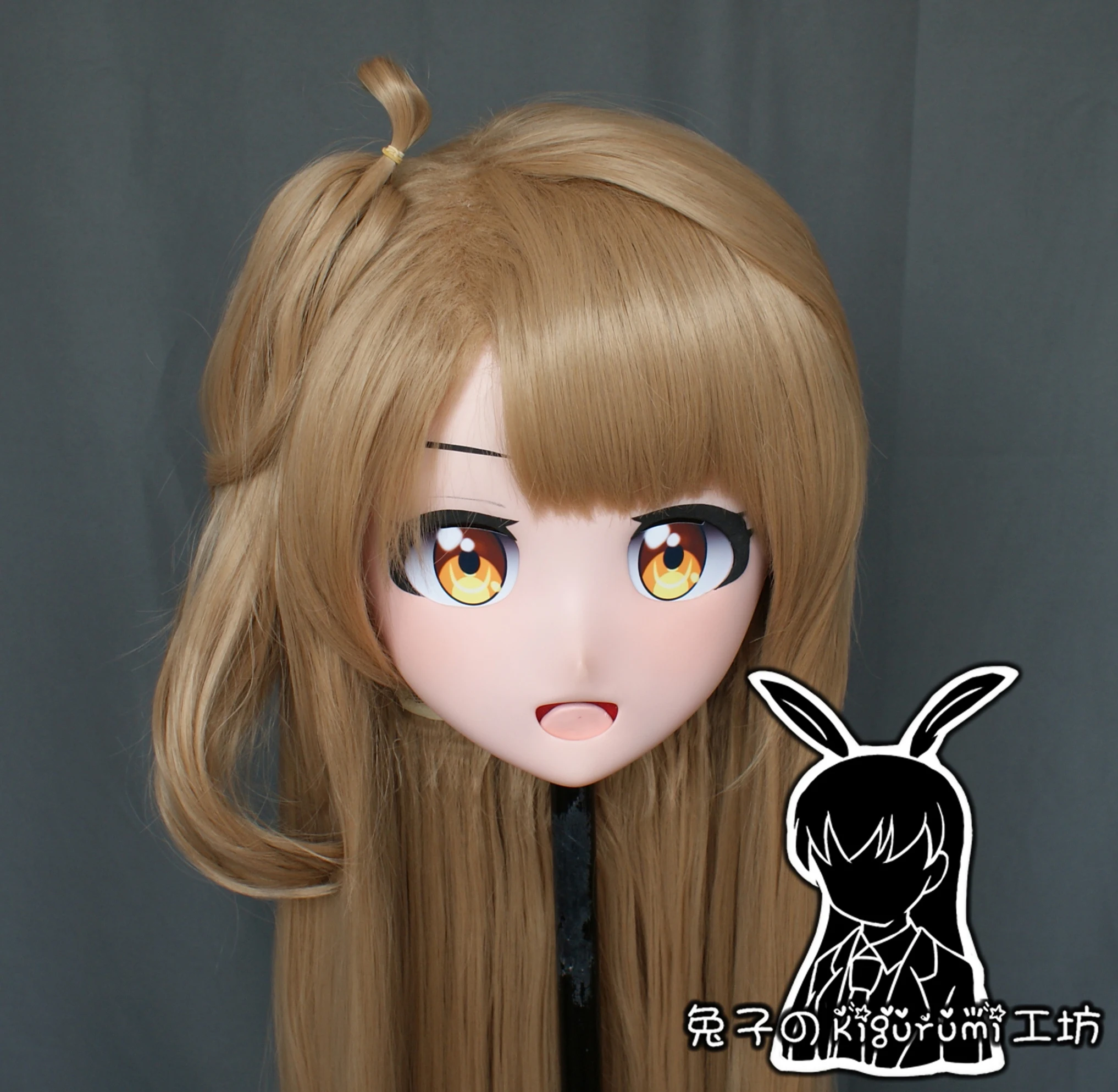 

(Rabbit 116) Resin Cross-Dress Lolita Girl Head BID Doll Mask Japanese Anime Production.I.G Yuzuriha Inori Kigurumi Mask Cosplay