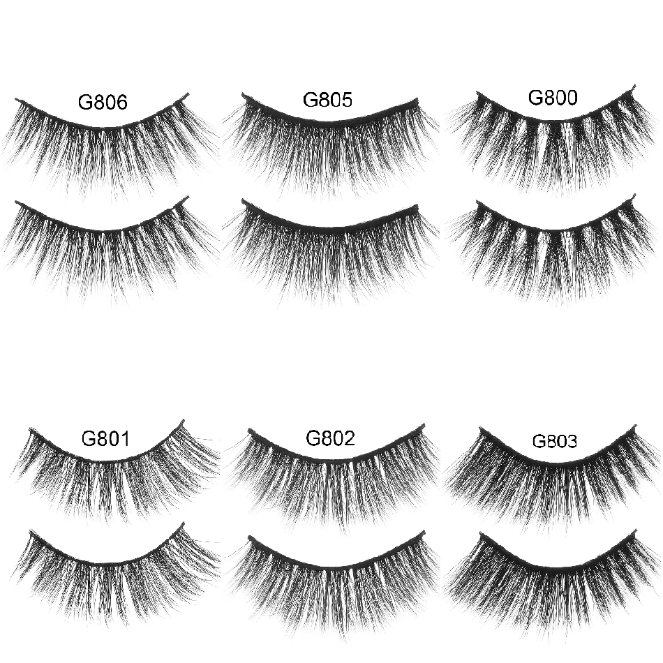 5 пар 3D норковые натуральные накладные ресницы толстые длинные ручной работы