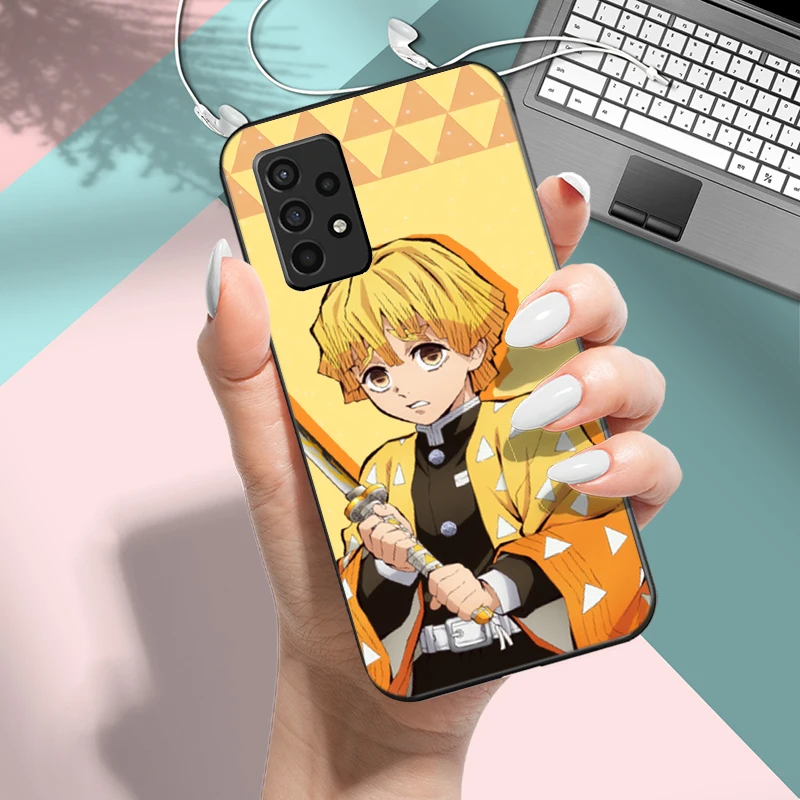 

Cartoon Anime Demon Slayer Phone Case For Samsung Galaxy A51 4G A51 5G A71 A71 5G A52 A72 4G 5G Kimetsu No Yaiba Soft TPU Fundas