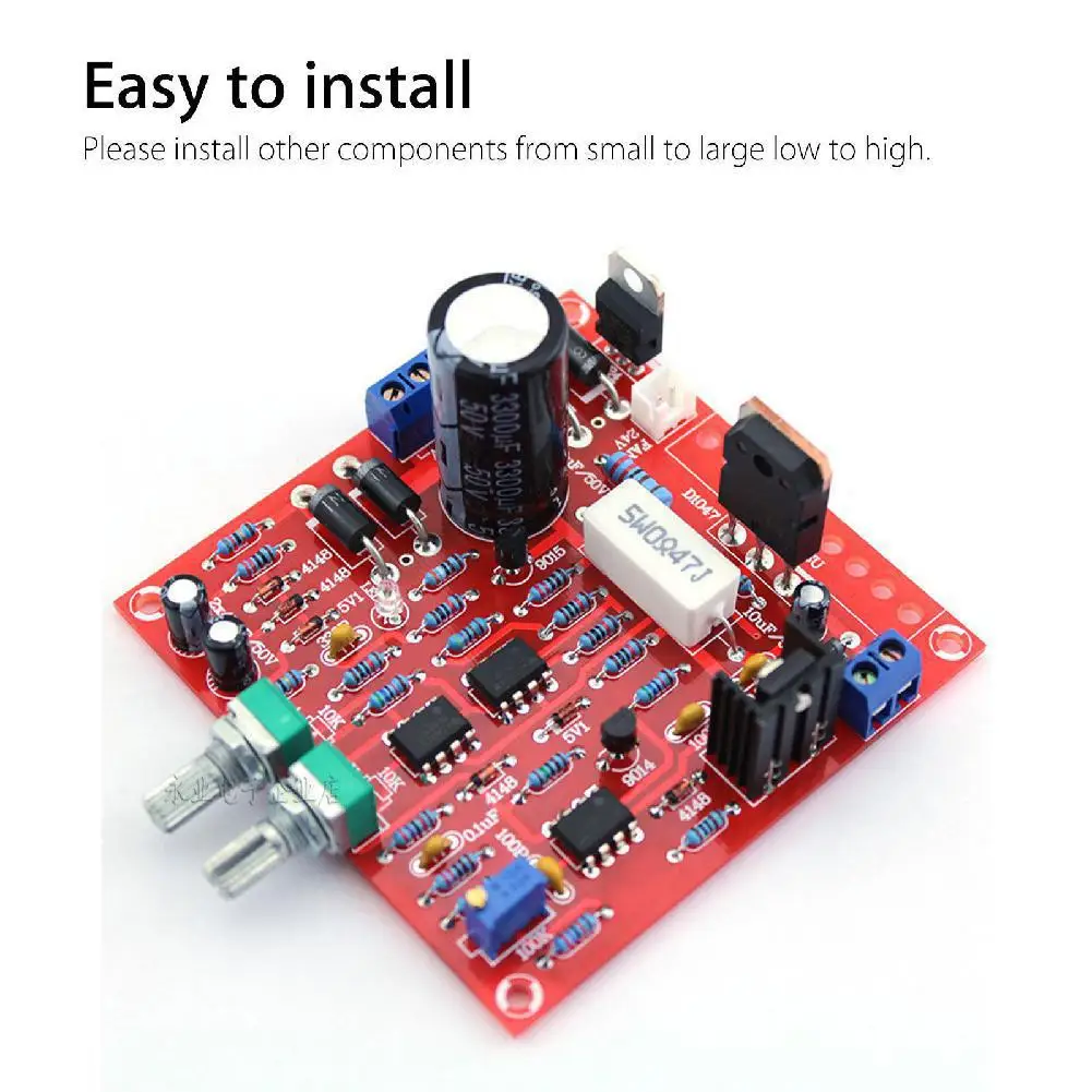 0 30V 2mA 3A Регулируемый DC источник питания DIY Kit короткая защита (красная