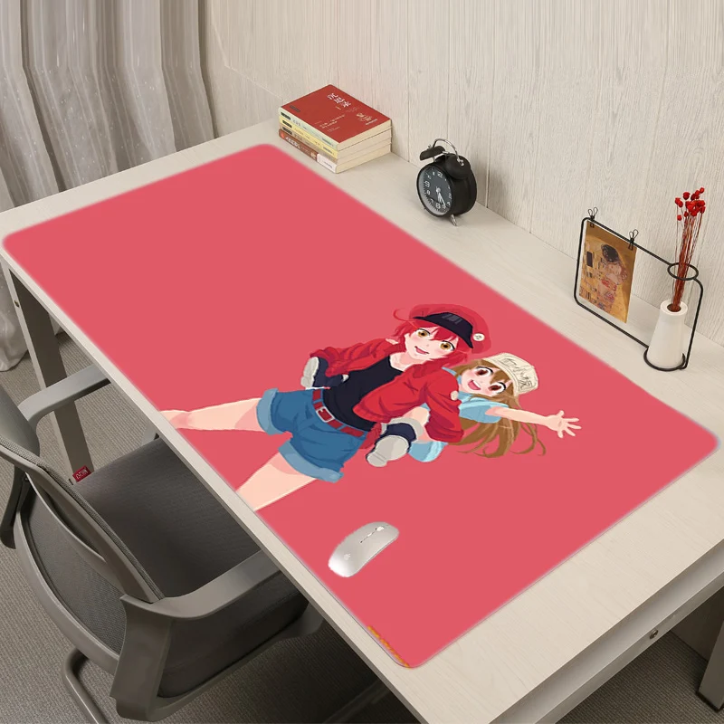 

Cells At Work Mousepad Desk Pad Mouse Cute Pc Gaming Pads Kawaii Gamer Keyboard Anime Mause Carpet Hot Xxl Computer Rug Mat Mats