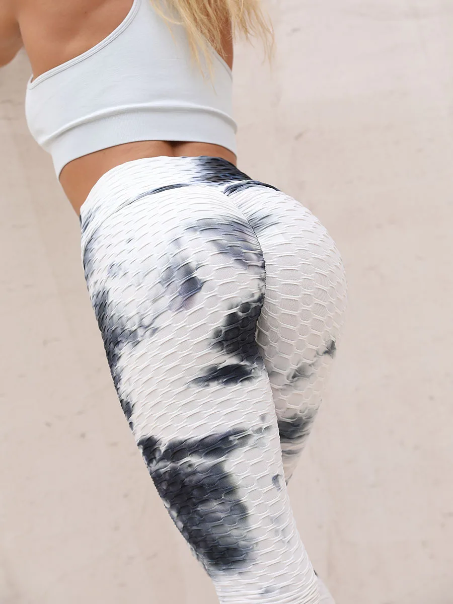

Ink Jacquard Tie-Dye Yoga Pants Slim-fit buttocks Sports Fitness Leggings women leggings gym clothing stacked leggings set