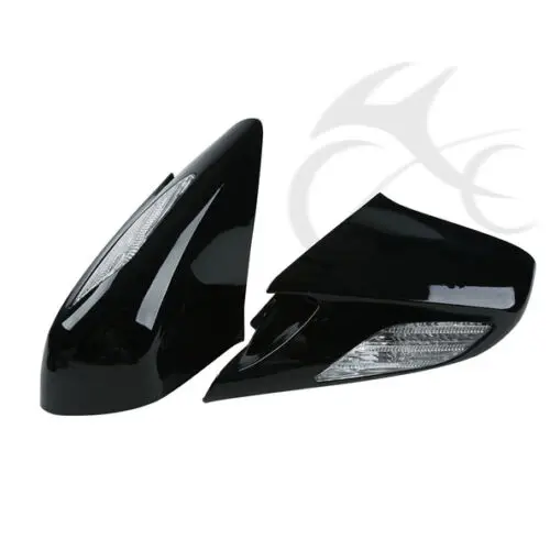 

ABS Black Rear View Mirror Clear Lens Turn Signal Fit For Honda ST1300 2002-2011 10