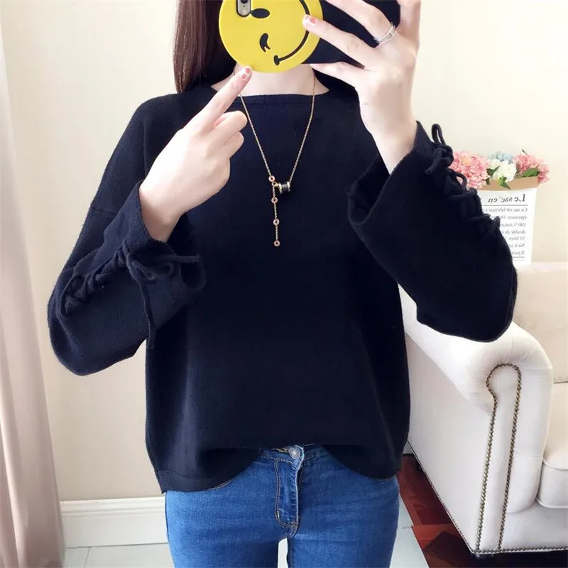 2019 осень-зима новый свитер женский с длинным рукавом толстый теплый свободный