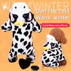 Зимняя Теплая Одежда для собак, мягкая флисовая куртка для домашних животных, забавная одежда для чихуахуа, мопса, костюмы для домашних животных для маленьких и средних собак