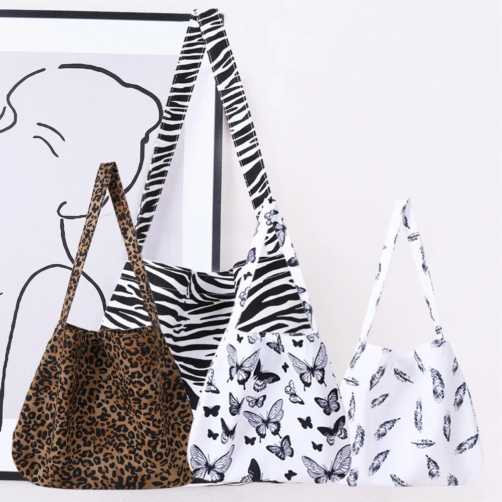 

Fashion Women Printing Large Capacity Shoulder Tote Bag Casual Ladies Handbags Eco-Friendly Cloth Reusable Shopping Bag