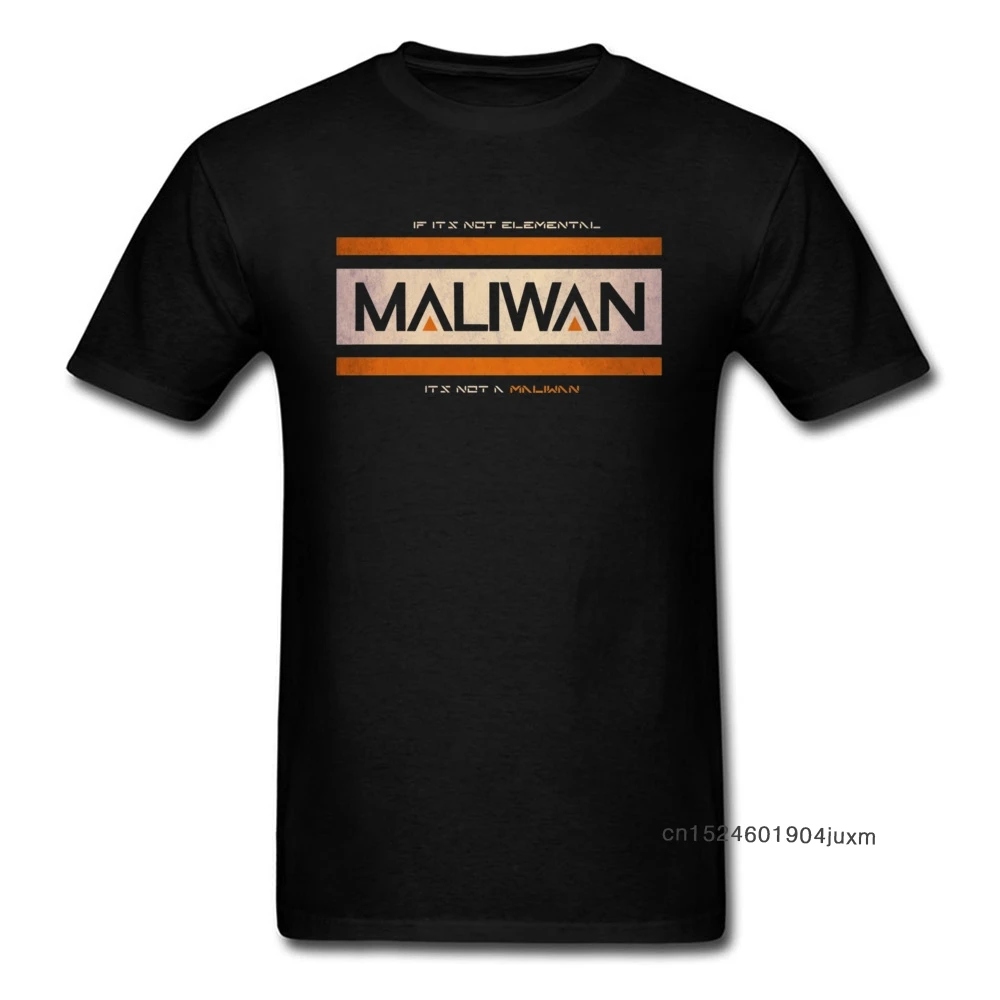 Мужская черная футболка MALIWAN elemum Ретро с буквенным принтом топы графическим