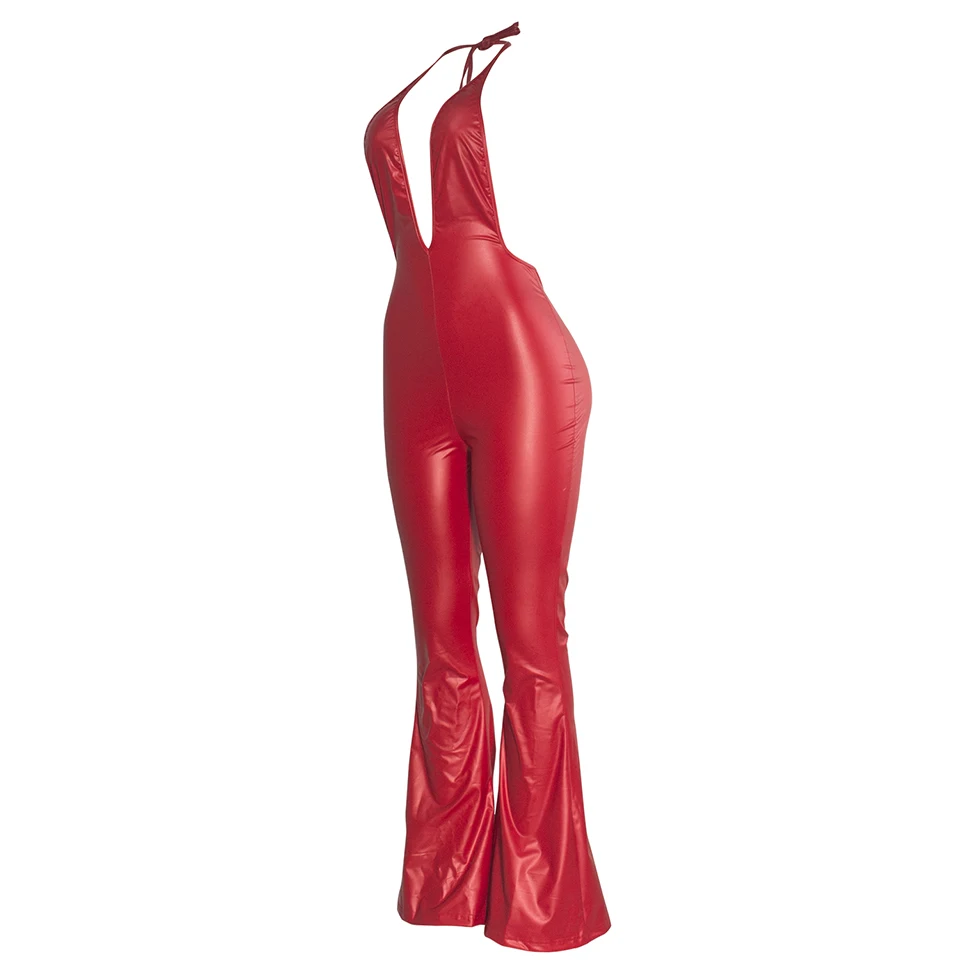 Европейские и американские сексуальные цельнокроеные брюки с глубоким