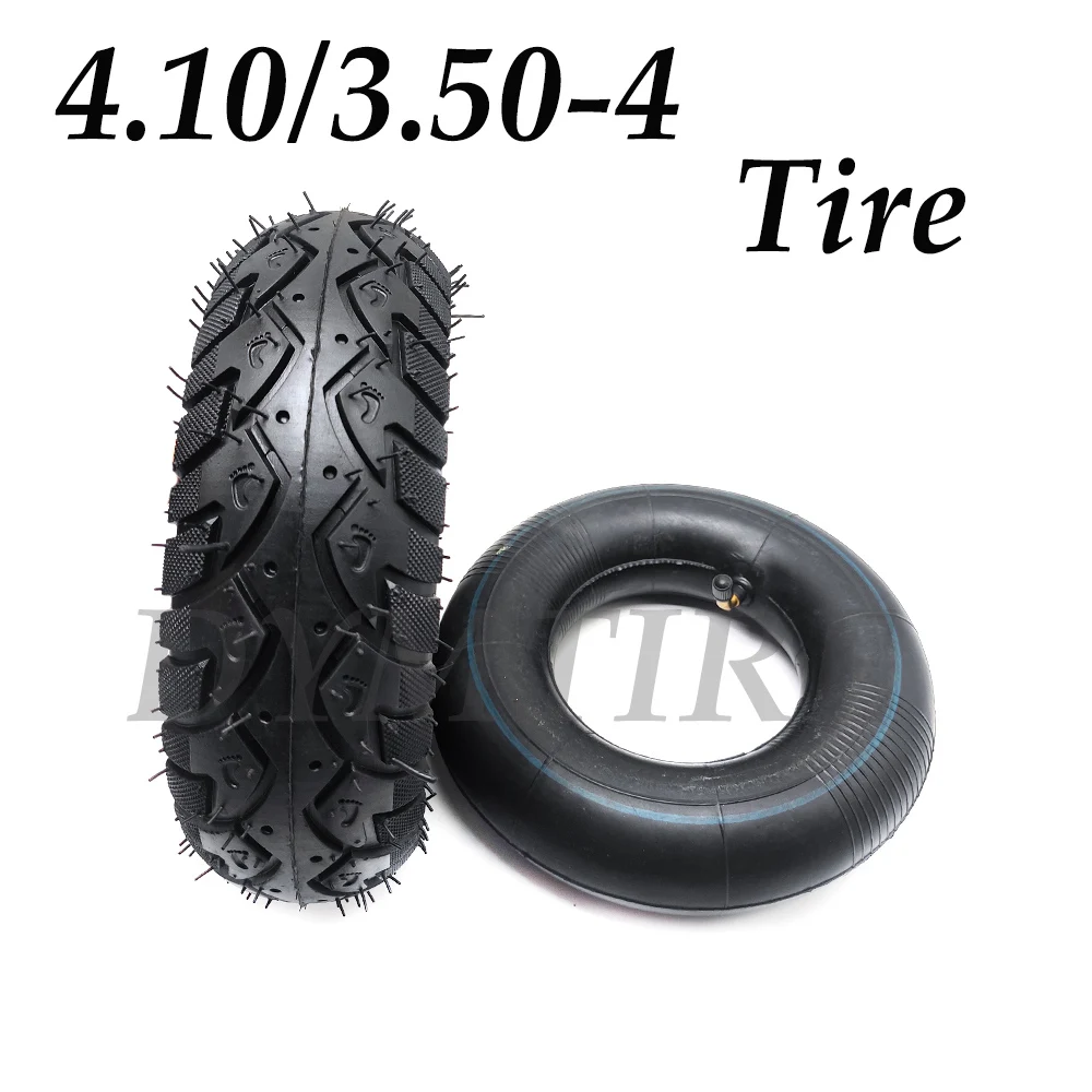 10 Inch 4.10/3.50-4 Tire Inner Tube Outer Tyre for Electric Scooters ATV Quad Go Kart 410/350-4 Inflatable Wheel Accessories
