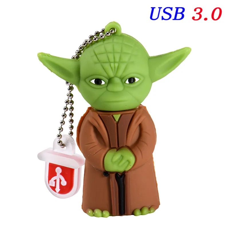 JASTER Marvel Comics, Черная пантера, Человек-паук, Дэдпул, USB 3,0, флеш-накопитель, Миньоны, карта памяти, флеш-накопитель, 4G, 16G, 32 GB, 64 GB, подарок - Цвет: Master Yoda