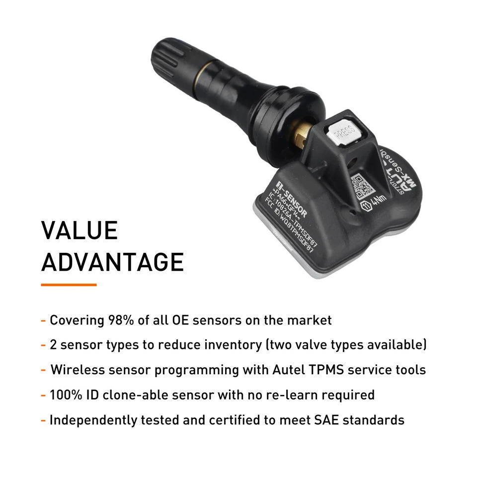 Датчик Autel TPMS MX 315 МГц 433 датчик 2 в 1 клон Программируемый s для TS501 TS508 давления