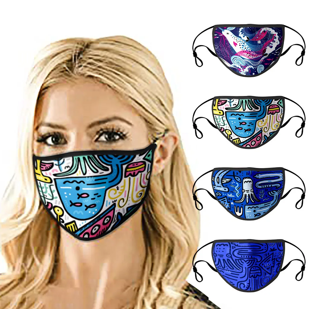 3d принтом морских животных уход за кожей лица маска для взрослых костюм унисекс