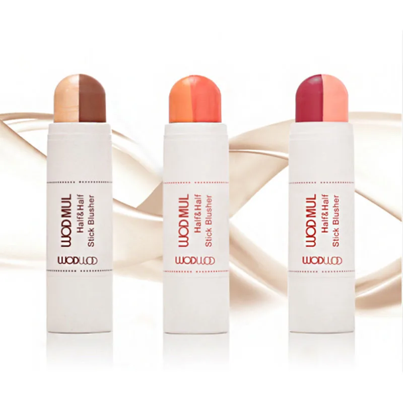 Новое поступление 3 цвета освещаемый румяна порошок Румяна Макияж Минеральный