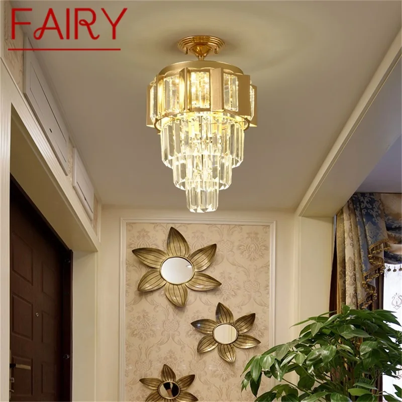 

FAIRY Chandelier Lamp Fixtures Crystal Pendant Light Postmodern Luxury Home LED for Aisle Corridor