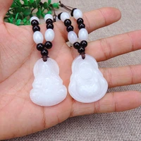 guanyin buddha pendant necklace lucky amulet bead chain necklace womens jewelry