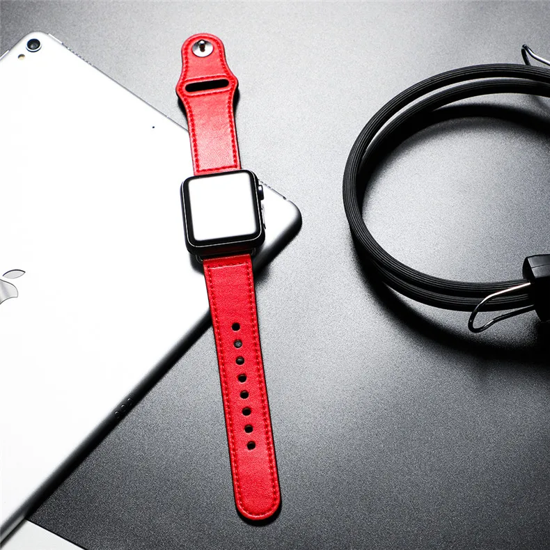 Кожаный ремешок для apple watch pulseira apple watch 5 4 3 band 44 мм/40 мм iwatch band 42 мм/38 мм correa браслет ремешок для часов