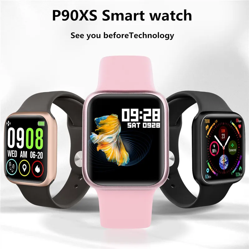 P90XS Смарт часы Для мужчин wo полный Сенсорный экран Фитнес браслет сердечного