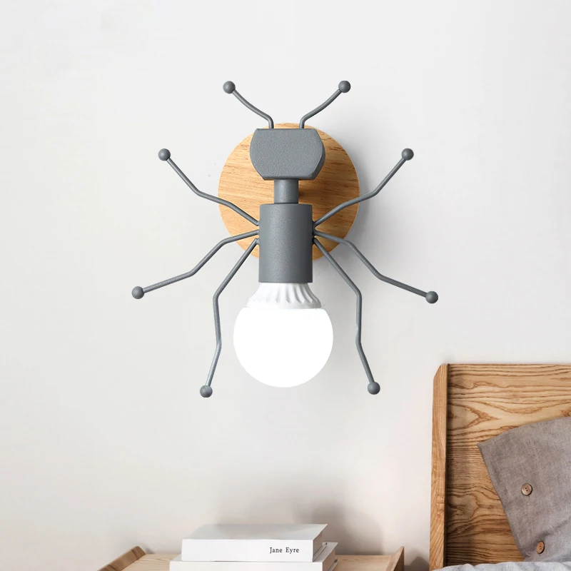 Настенные светильники с изображением муравьев скандинавский прикроватный