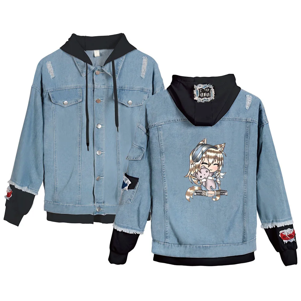 

2021 Popular Denim Boys/girls Streetwear Anime Gacha Life Hoodies Single-Breasted Gacha Life Hoodie Classic Men/women Hooded