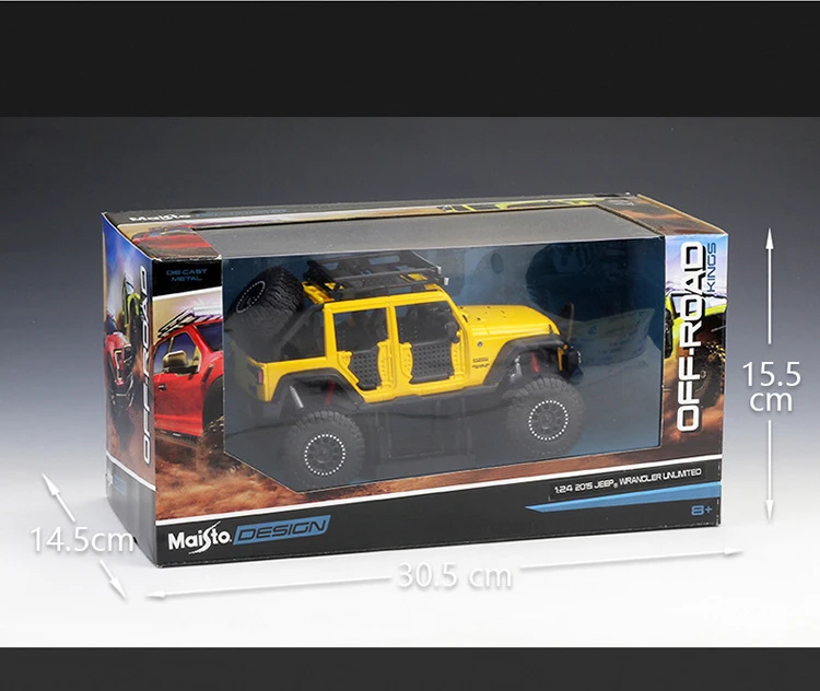 Maisto 1:24 Jeep WRANGLER неограниченное литье под давлением модель металлический внедорожник Внедорожник модель игрушки для детей подарок Коллекционная