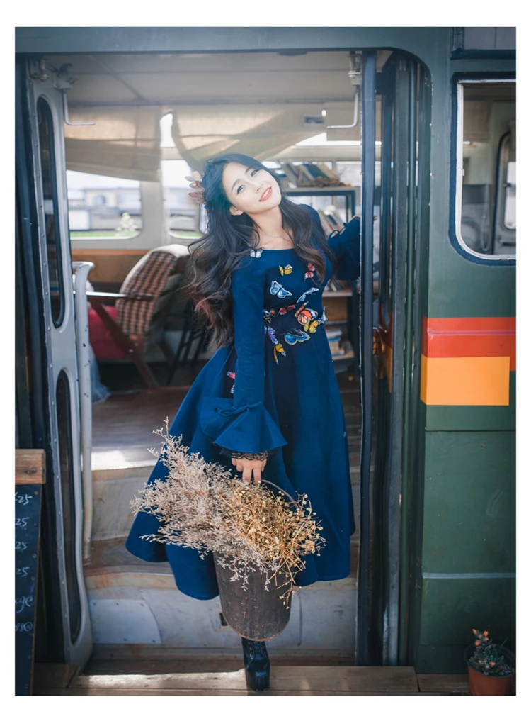 Женское приталенное шерстяное платье-трапеция милое винтажное платье с