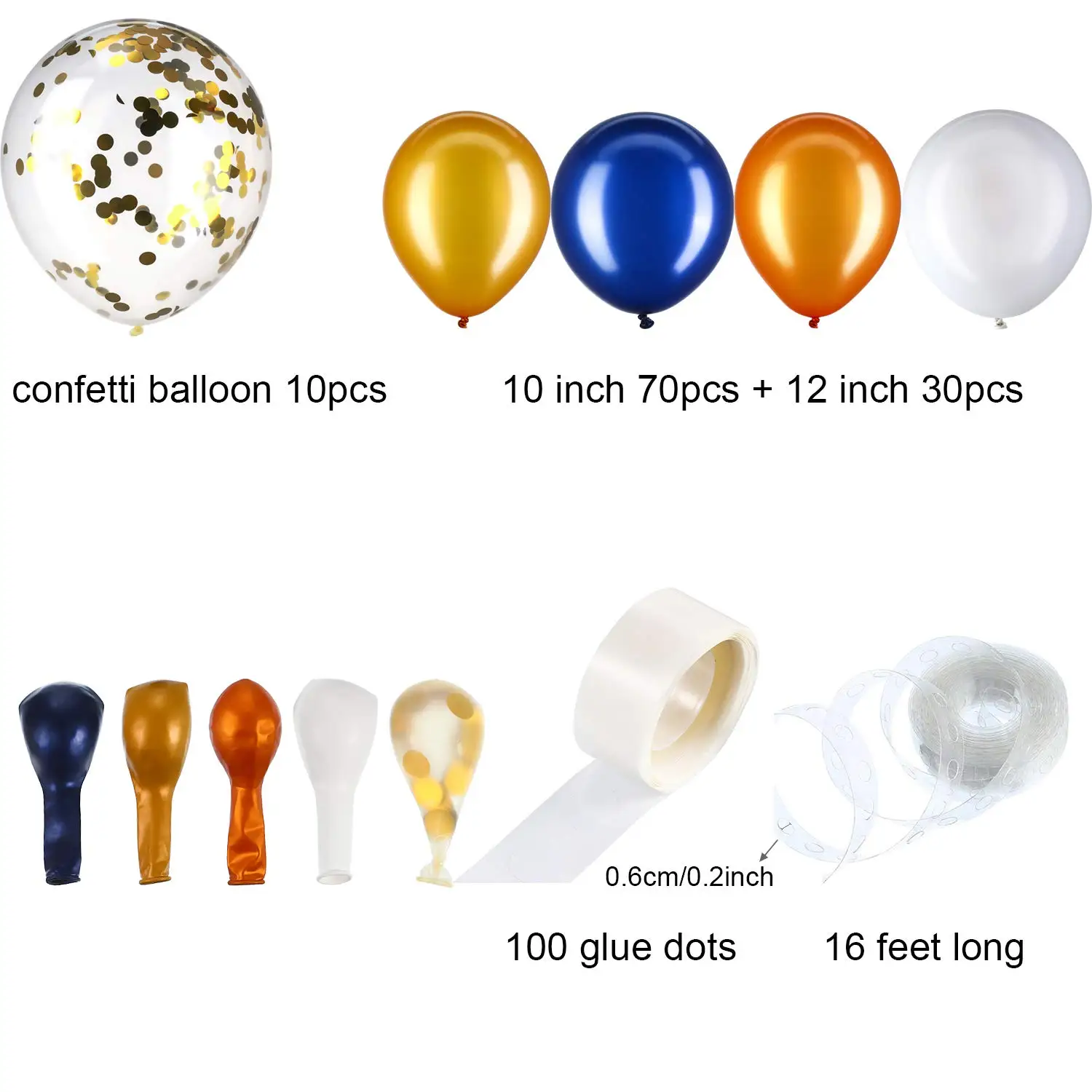 112 Pieces/lots Navy Blue Gold Balloon Garland Kit Balloons Arch for Wedding Birthday Party Decorations |