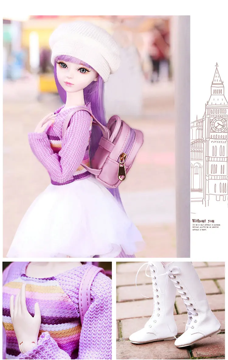 60 см Модная Кукла для молодых девушек ручной работы 1/3 Bjd куклы 23 шарнирные большие девичьи куклы детские игрушки для девочек подарок на день рождения и Рождество